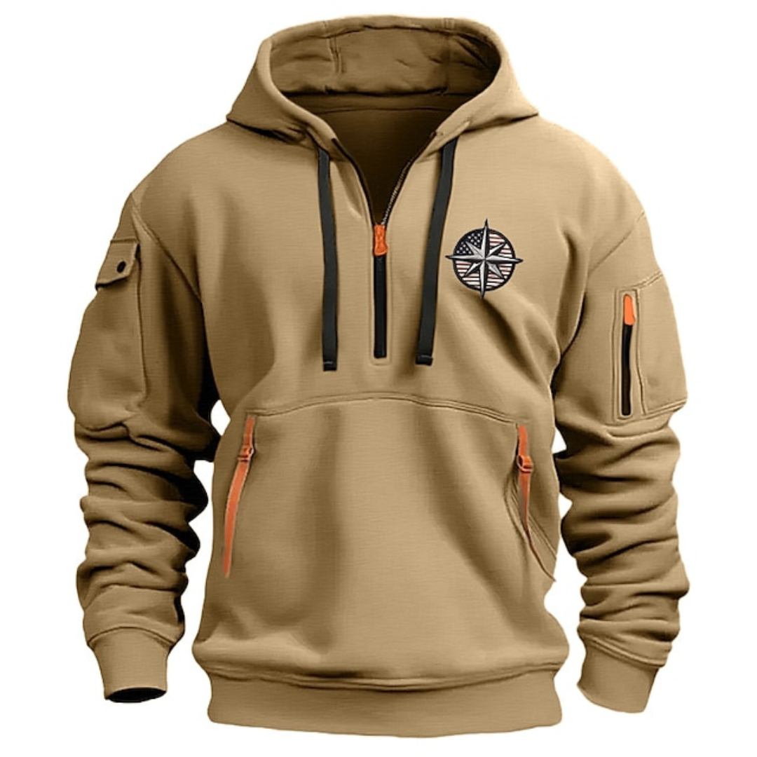Casual Zipped Hoodie with Pockets