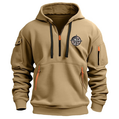 Casual Zipped Hoodie with Pockets