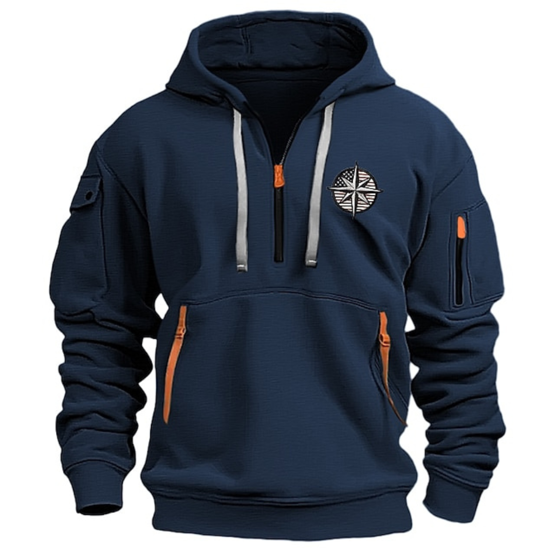 Casual Zipped Hoodie with Pockets