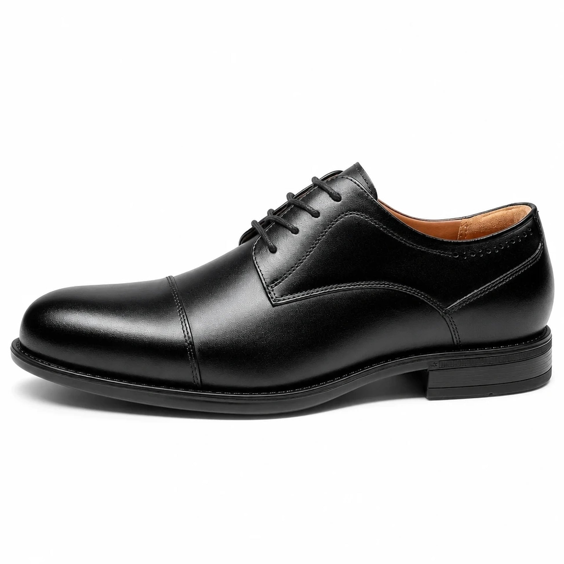 Men's Leather Cap-Toe Oxford Shoes