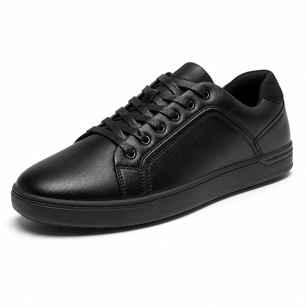 Men's Leather Look Trainers