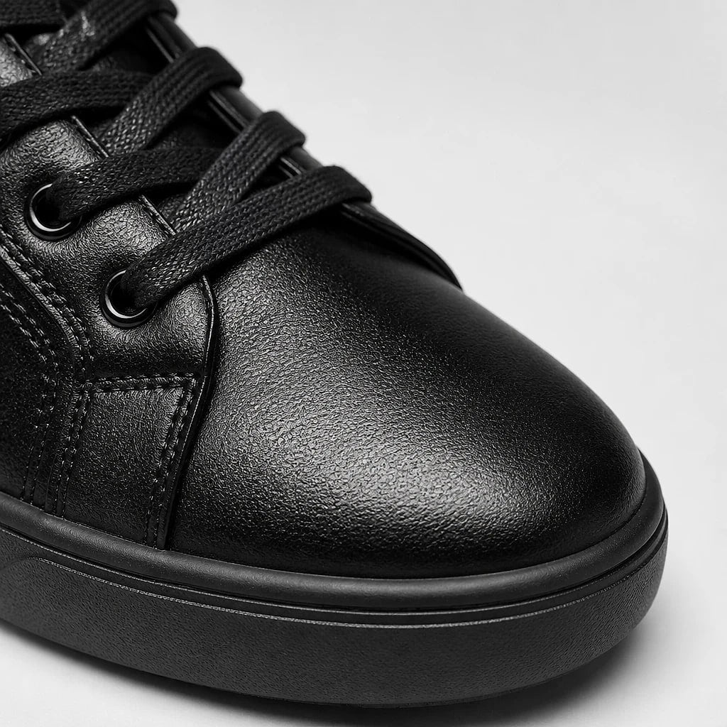 Men's Leather Look Trainers