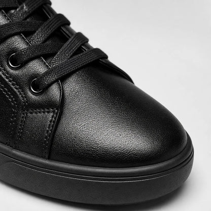 Men's Leather Look Trainers