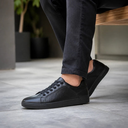 Men's Leather Look Trainers