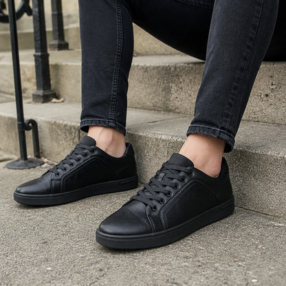 Men's Leather Look Trainers