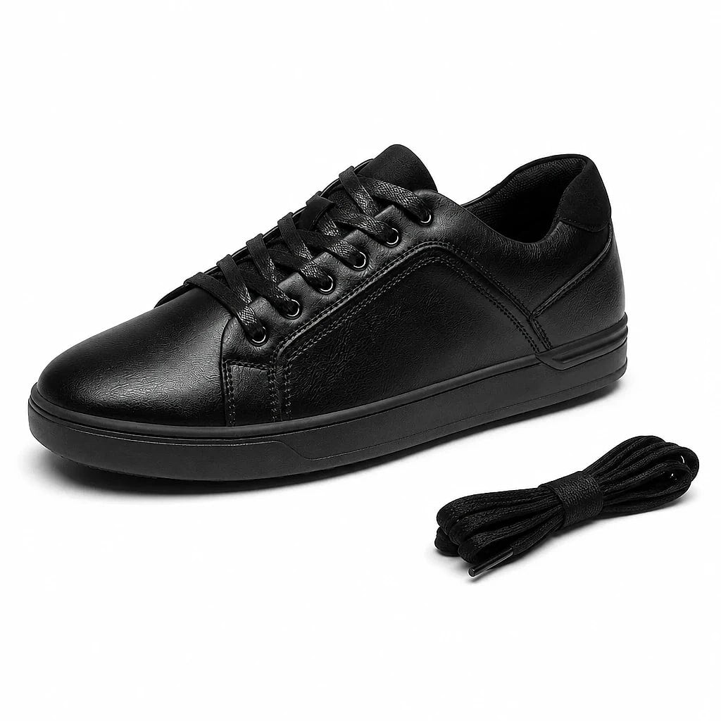 Men's Leather Look Trainers