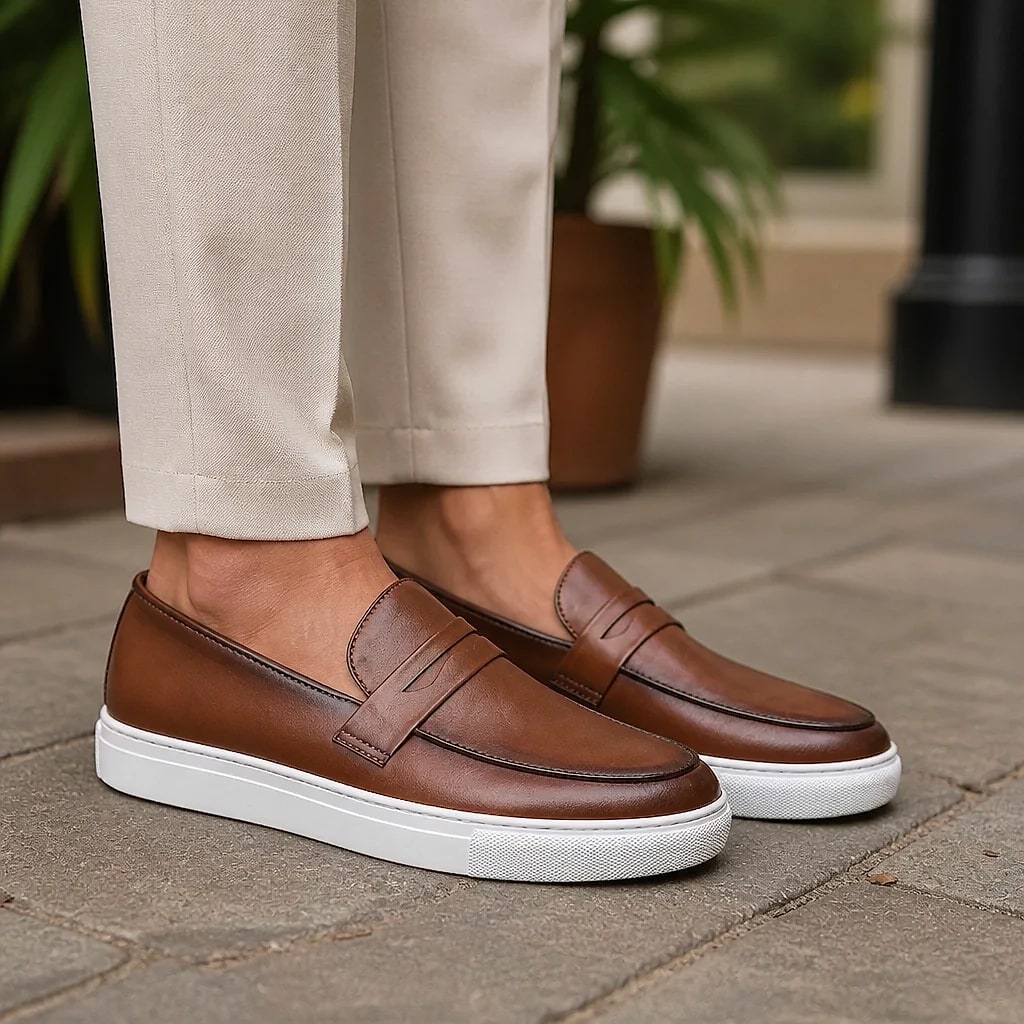 Men's Leather Penny Loafers