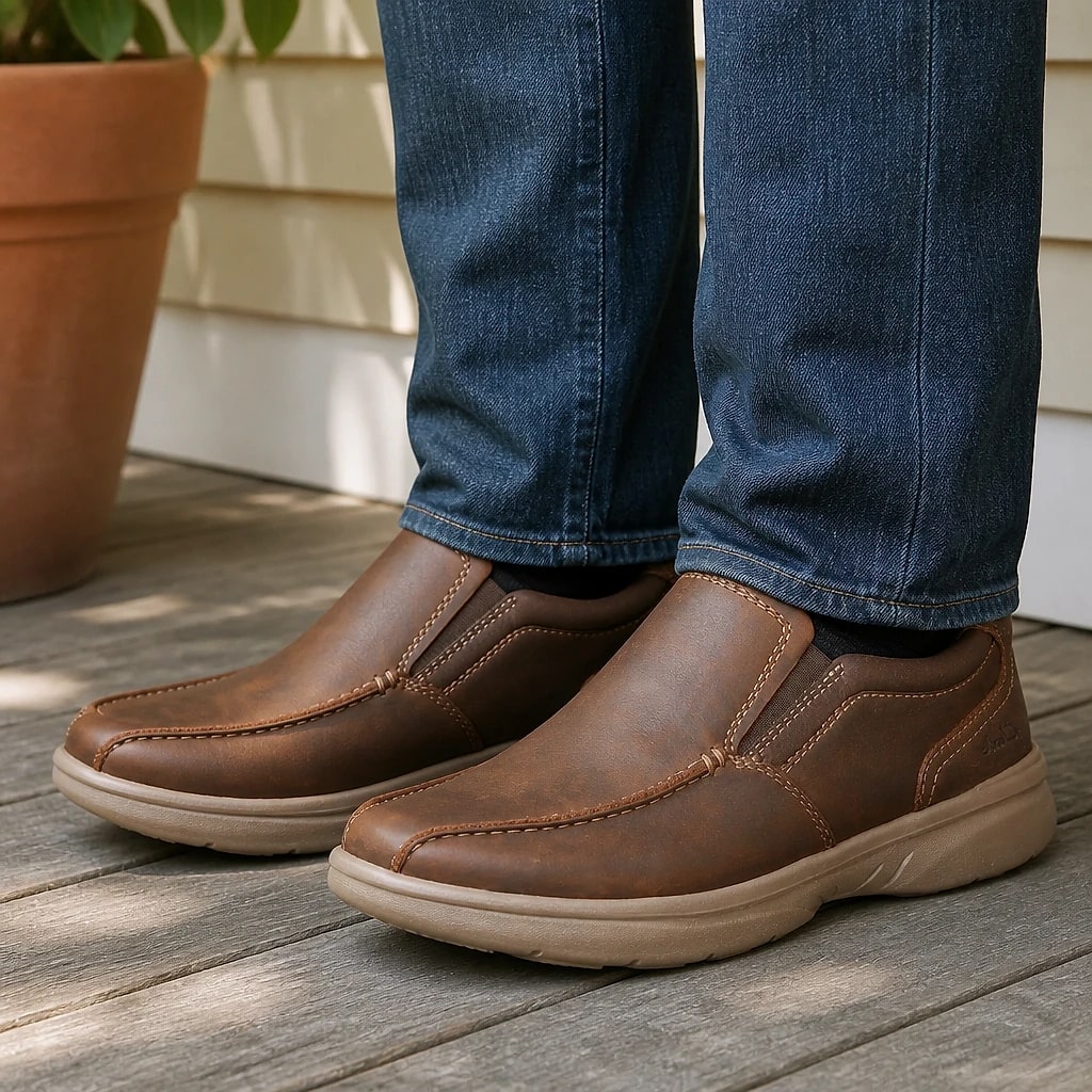 Men's Leather Slip-On Loafers