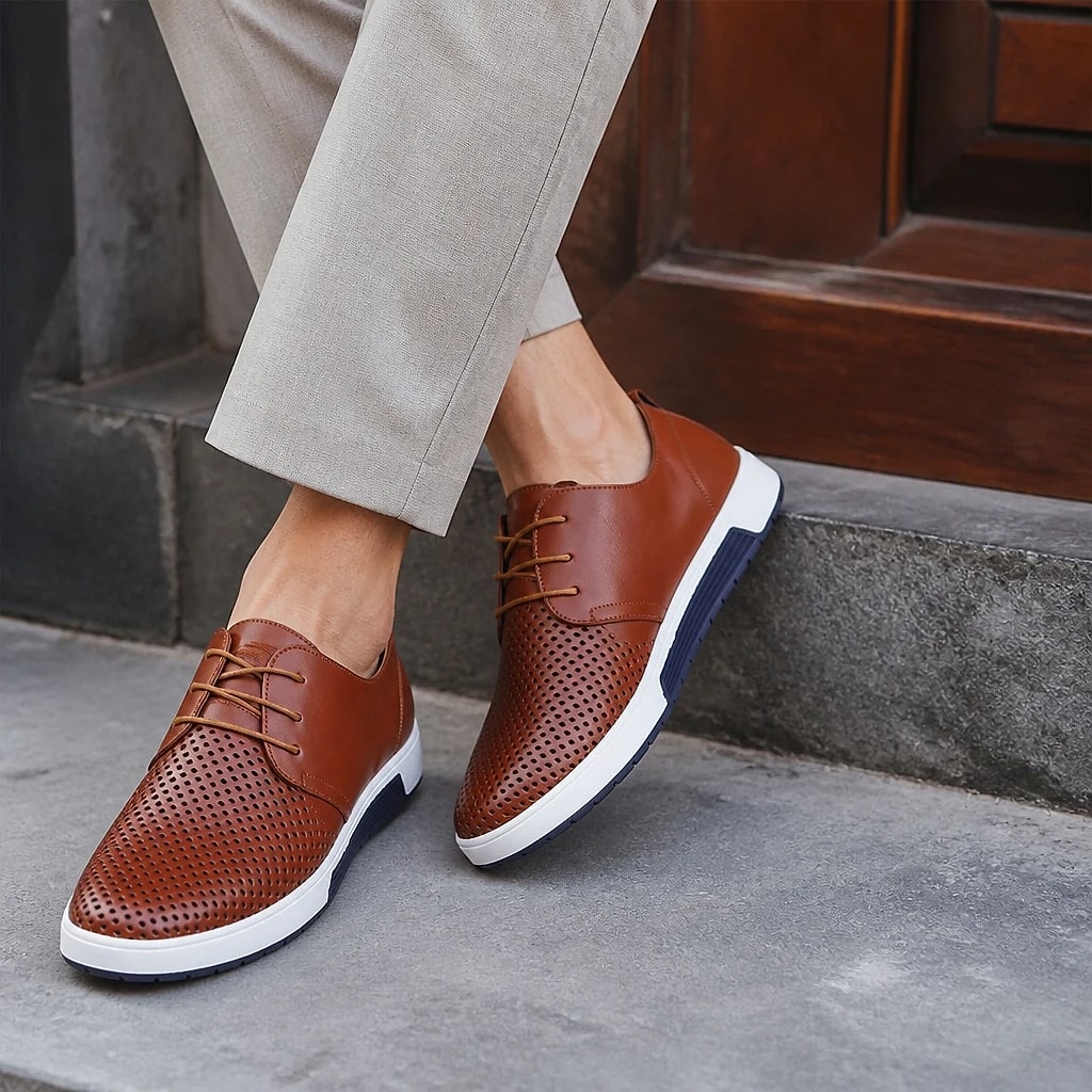 Men's Perforated Oxford Shoes
