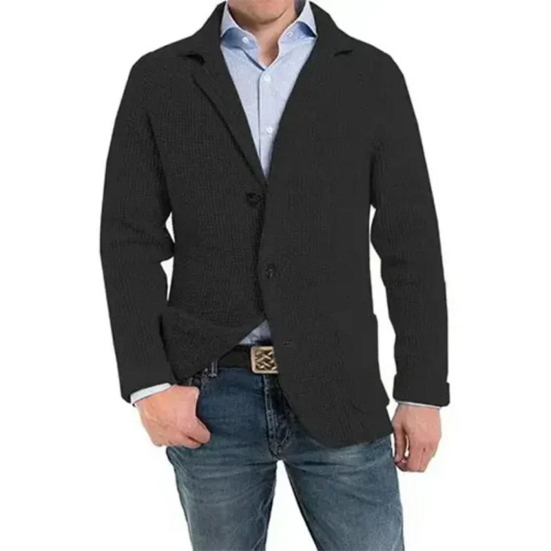 Knitted Blazer-Style Cardigan
