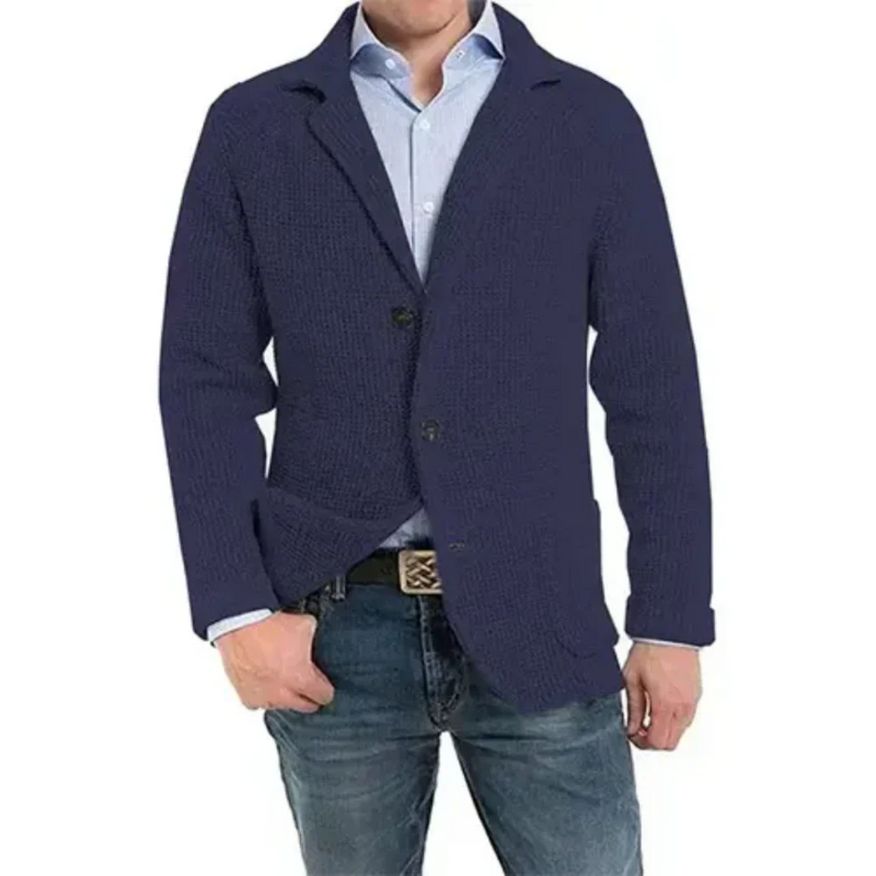 Knitted Blazer-Style Cardigan