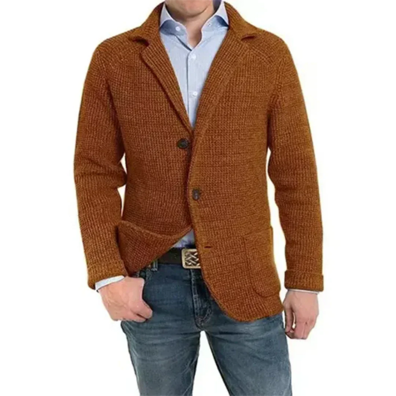 Knitted Blazer-Style Cardigan