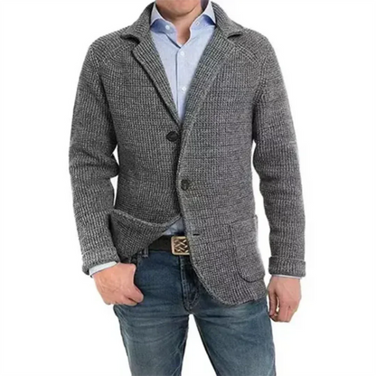 Knitted Blazer-Style Cardigan