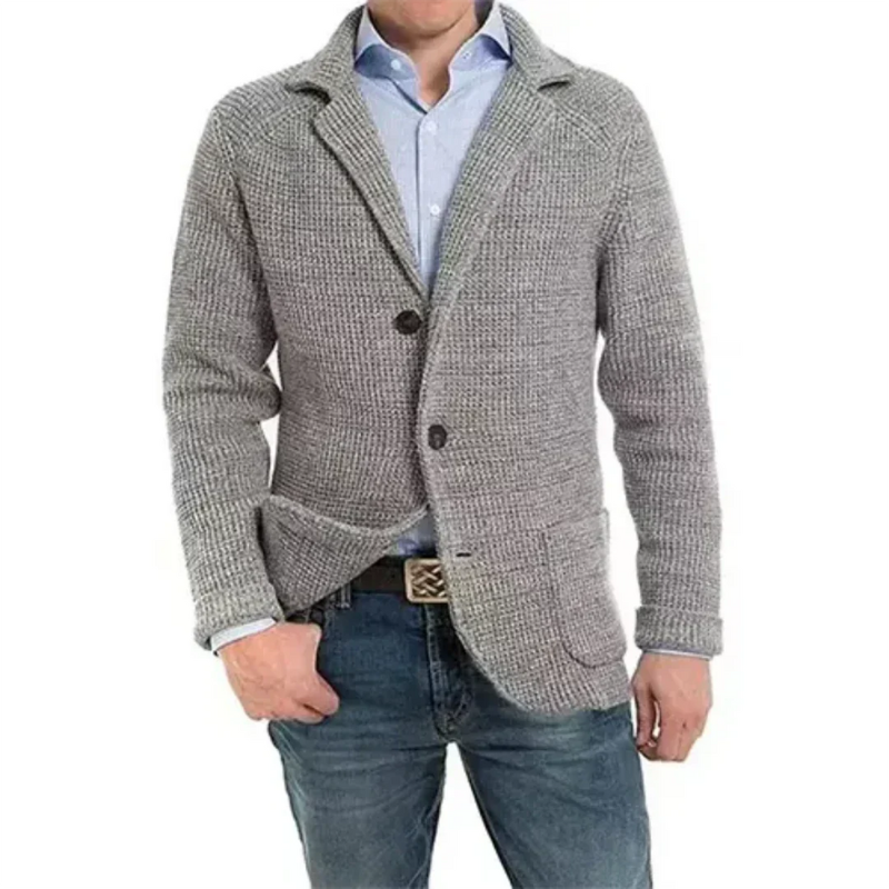 Knitted Blazer-Style Cardigan