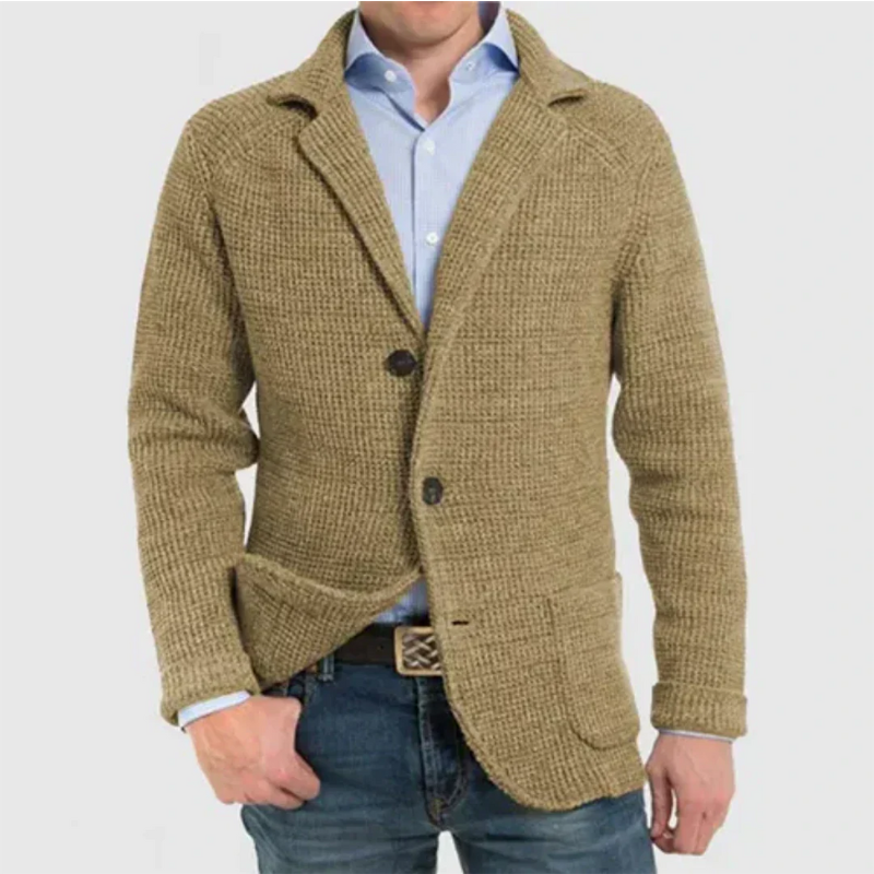 Knitted Blazer-Style Cardigan