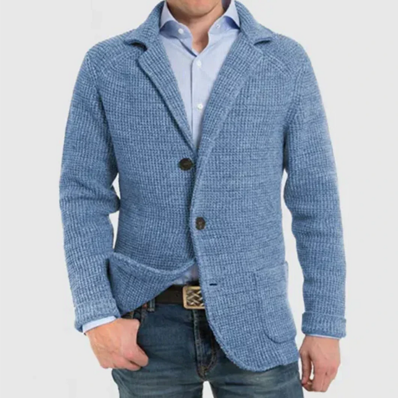 Knitted Blazer-Style Cardigan