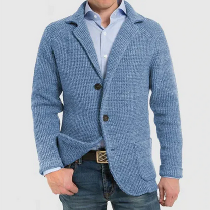 Knitted Blazer-Style Cardigan
