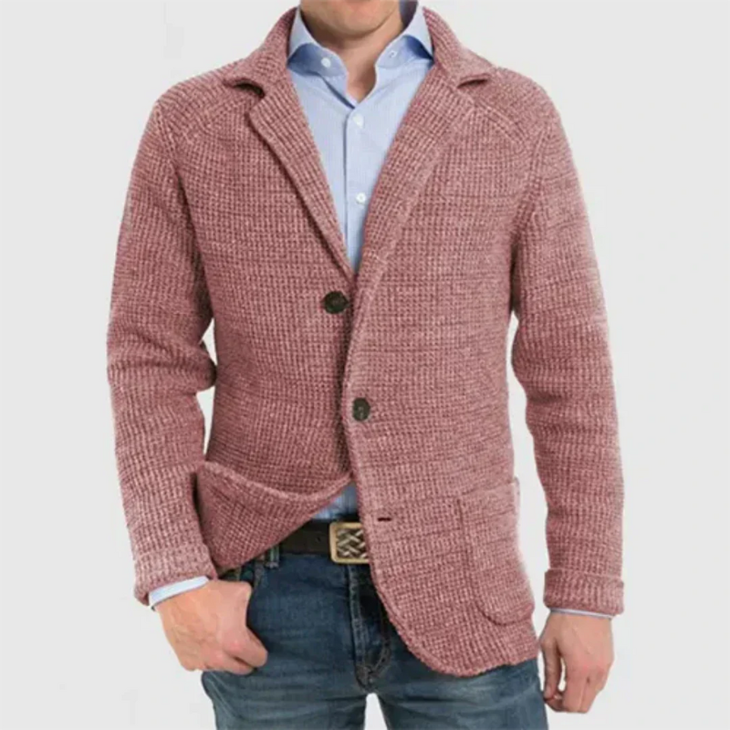Knitted Blazer-Style Cardigan