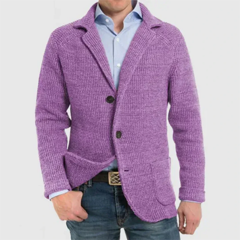 Knitted Blazer-Style Cardigan