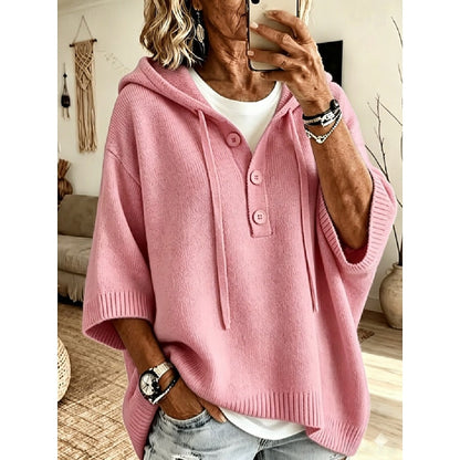 Oversized Knit Winter Jumper, Sky Blue