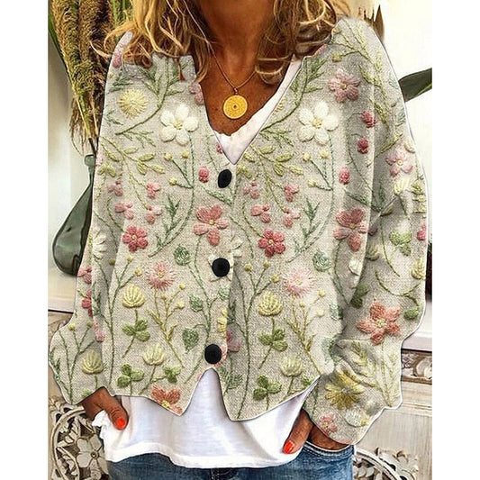 Embroidered Floral Cardigan