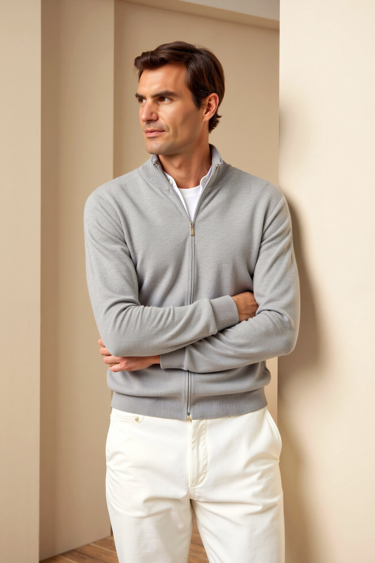 Fitted Fine Knit Cardigan