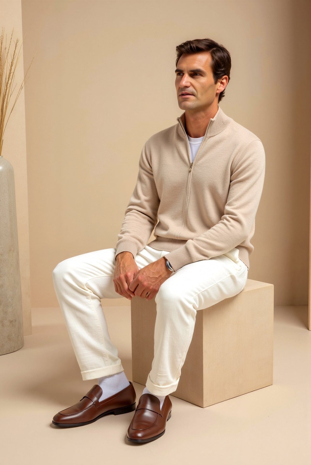 Fitted Fine Knit Cardigan