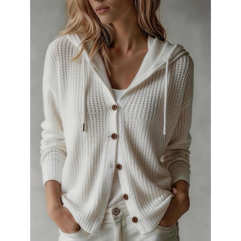 Textured Knit Autumn Cardigan, Brown