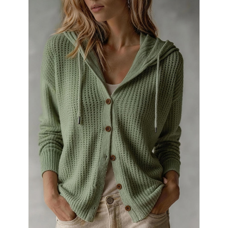 Textured Knit Autumn Cardigan, Brown