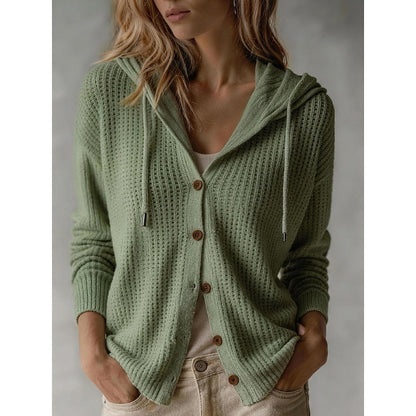 Textured Knit Autumn Cardigan, Brown