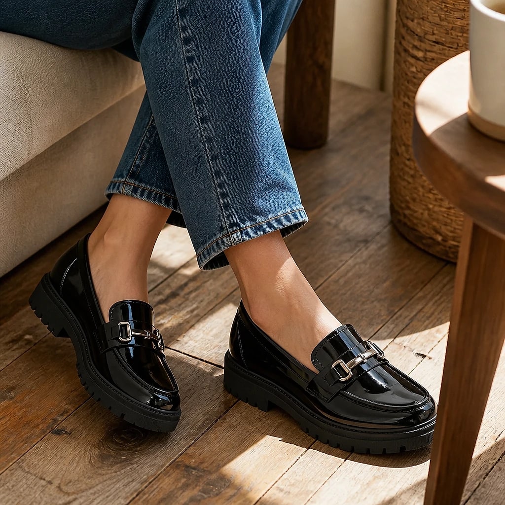 Women's Chunky Lug Sole Loafers