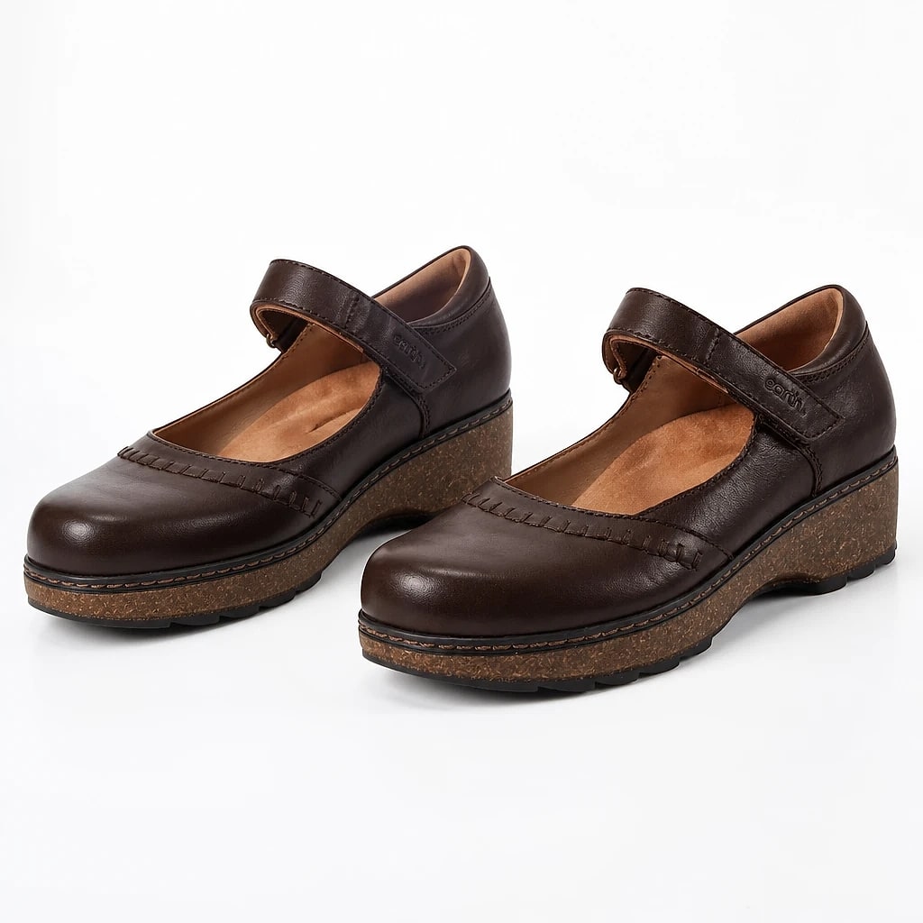 Women's Leather Mary Jane Wedge
