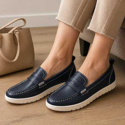 Women's Leather Penny Loafers