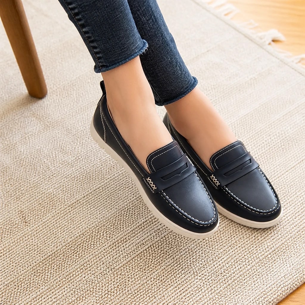 Women's Leather Penny Loafers