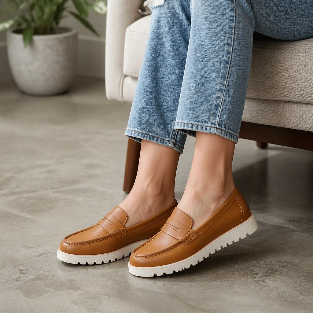 Women's Leather Slip-On Loafers