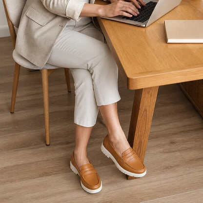 Women's Leather Slip-On Loafers