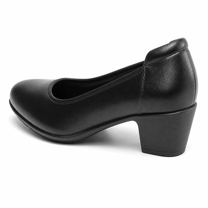 Women's Low Block Heel Court Shoes