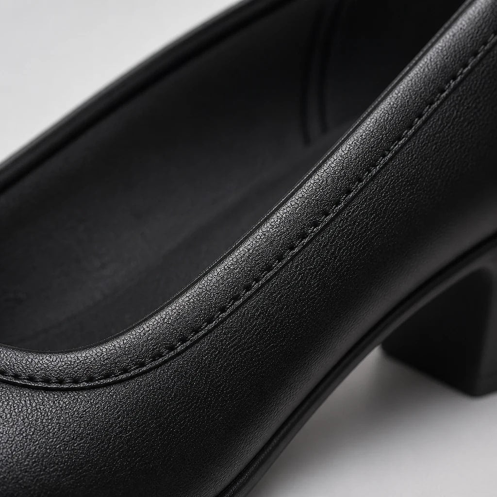 Women's Low Block Heel Court Shoes
