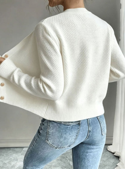 Twisted Knit Winter Cardigan, Black (2)