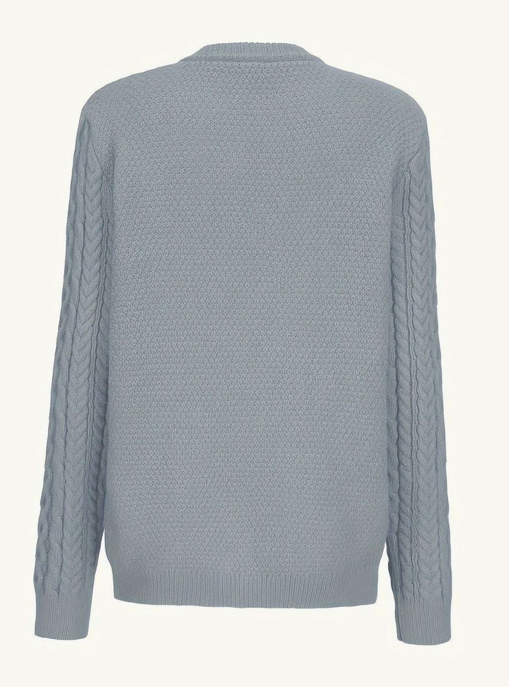 Twisted Knit Winter Cardigan, Ocean Blue