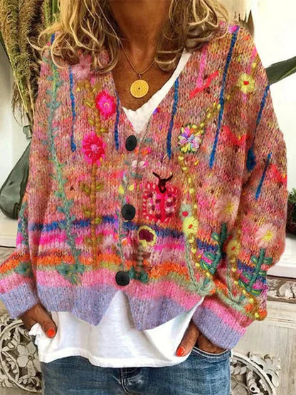 Embroidered Autumn Cardigan
