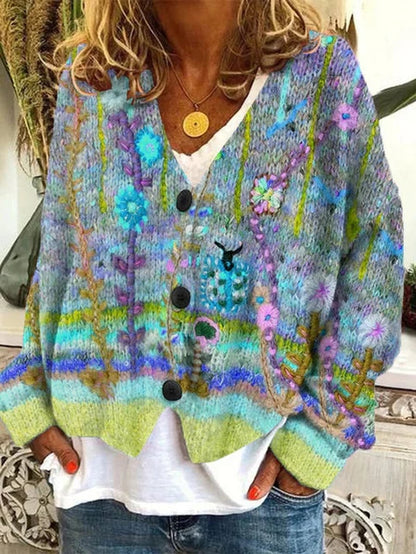 Embroidered Autumn Cardigan
