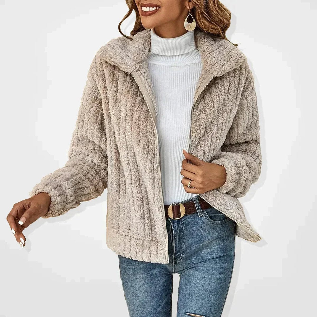 Oversized Sherpa Winter Cardigan