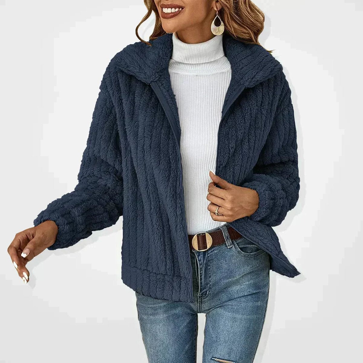 Oversized Sherpa Winter Cardigan
