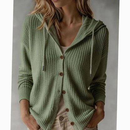 Textured Knit Autumn Cardigan, Brown (2)