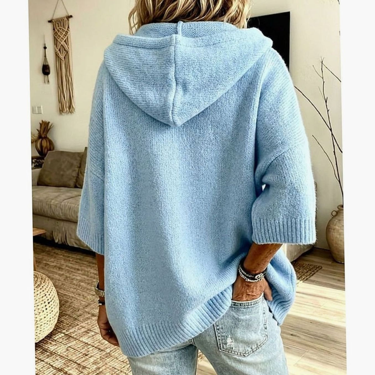Oversized Hooded Cardigan