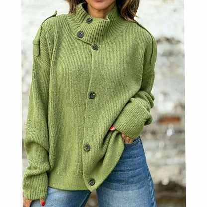 Ribbed Knit Winter Cardigan, Pink