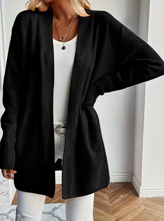 Ribbed Knit Oversized Cardigan