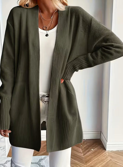Ribbed Knit Oversized Cardigan