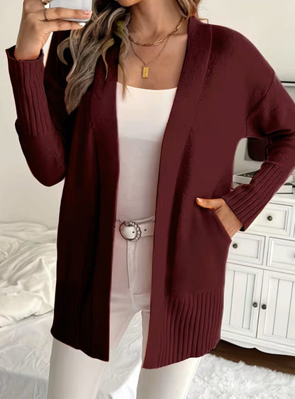 Ribbed Knit Oversized Cardigan